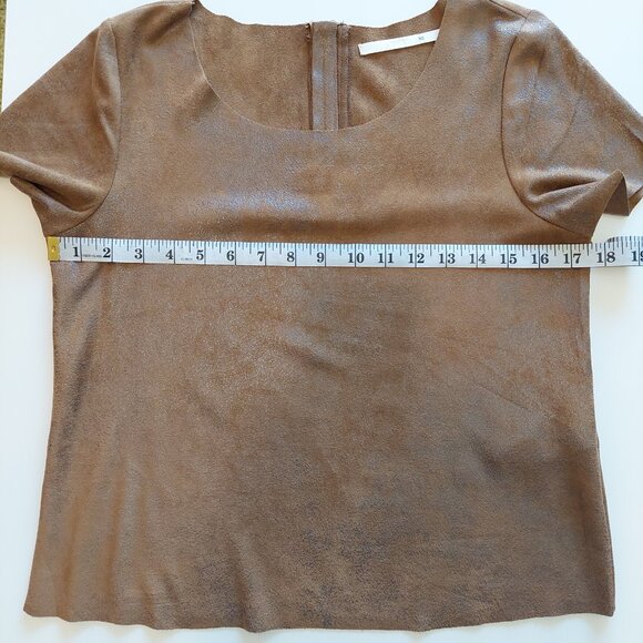 ONLY Suede Short-Sleeve T-Shirt - Picture 10 of 11